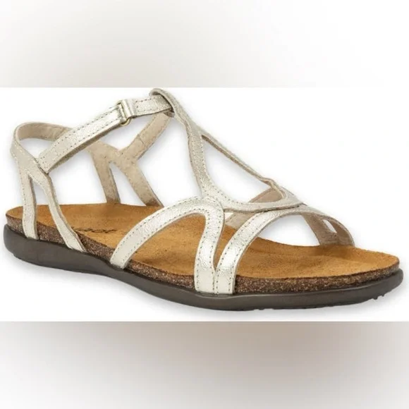 NAOT DORITH RADIANT GOLD LEATHER SANDALS 37 6 - Picture 2 of 10